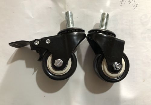 Bánh xe đẩy PVC Đen trắng